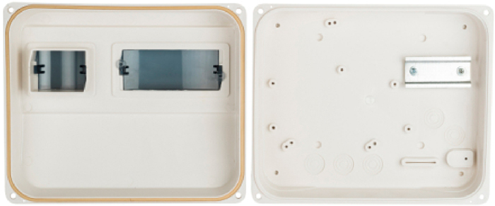 корпус пластиковый навесной EKF ЩУРн-П 1/3 IP55 Basic - раскрытый