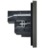 Фортепиано серый розетка скрытая 1-мест заземление шторки USB IP20 3,1А